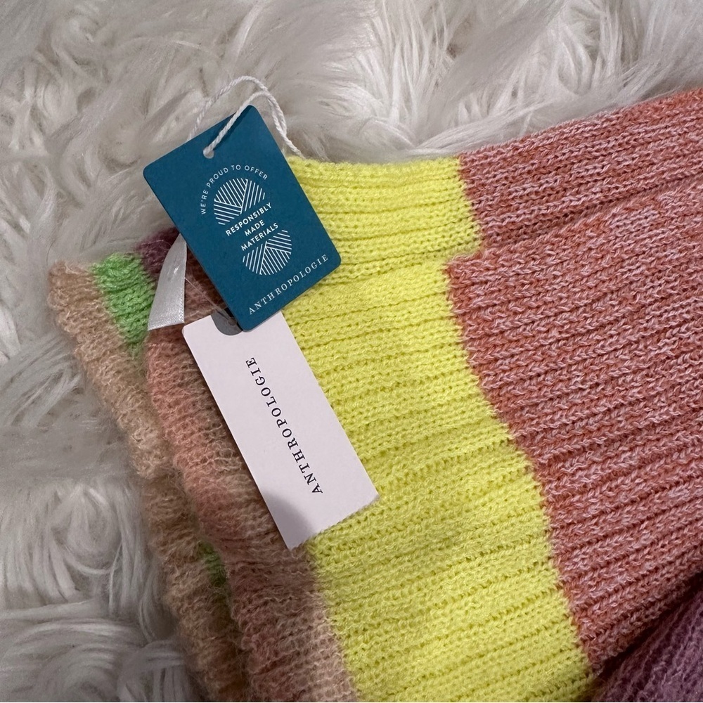 Anthropologie Color block Stripe Scarf NWT - Picture 3 of 5